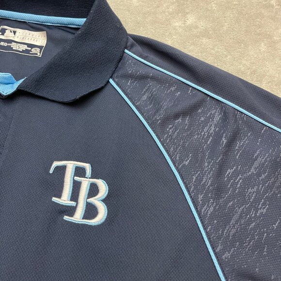 Tampa Bay Rays Blue Polo Shirt Men’s Size XL - Picture 2 of 7